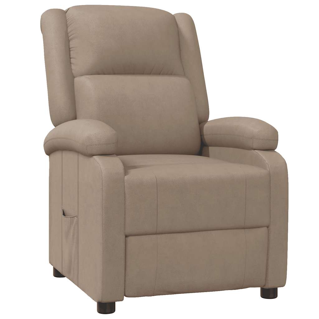 Fauteuil verstelbaar kunstleer cappuccinokleurig is nu te koop bij PeponiXL, paradijselijk wonen!