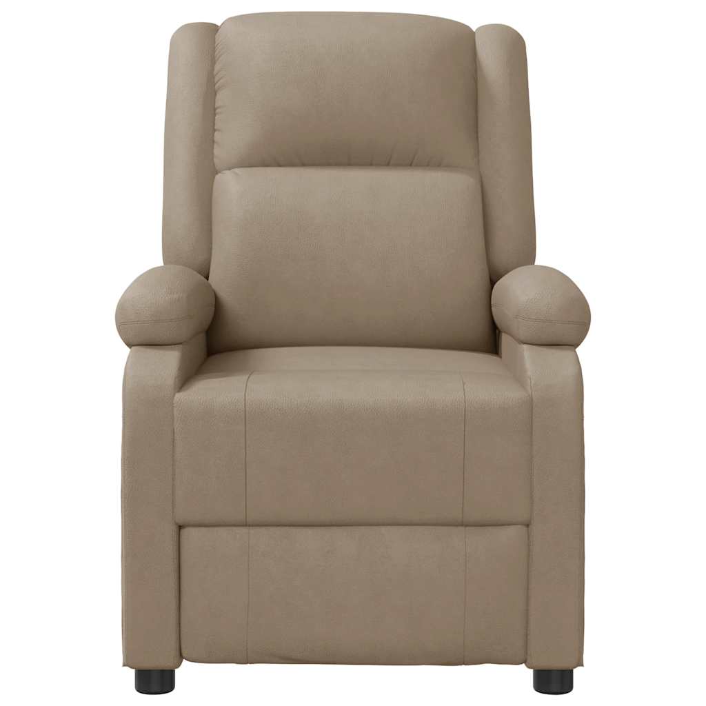 Fauteuil verstelbaar kunstleer cappuccinokleurig is nu te koop bij PeponiXL, paradijselijk wonen!