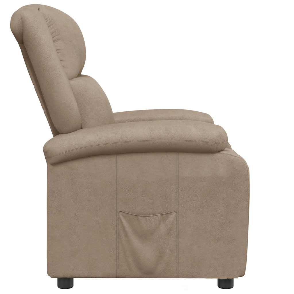 Fauteuil verstelbaar kunstleer cappuccinokleurig is nu te koop bij PeponiXL, paradijselijk wonen!