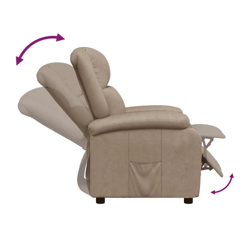 Fauteuil verstelbaar kunstleer cappuccinokleurig is nu te koop bij PeponiXL, paradijselijk wonen!