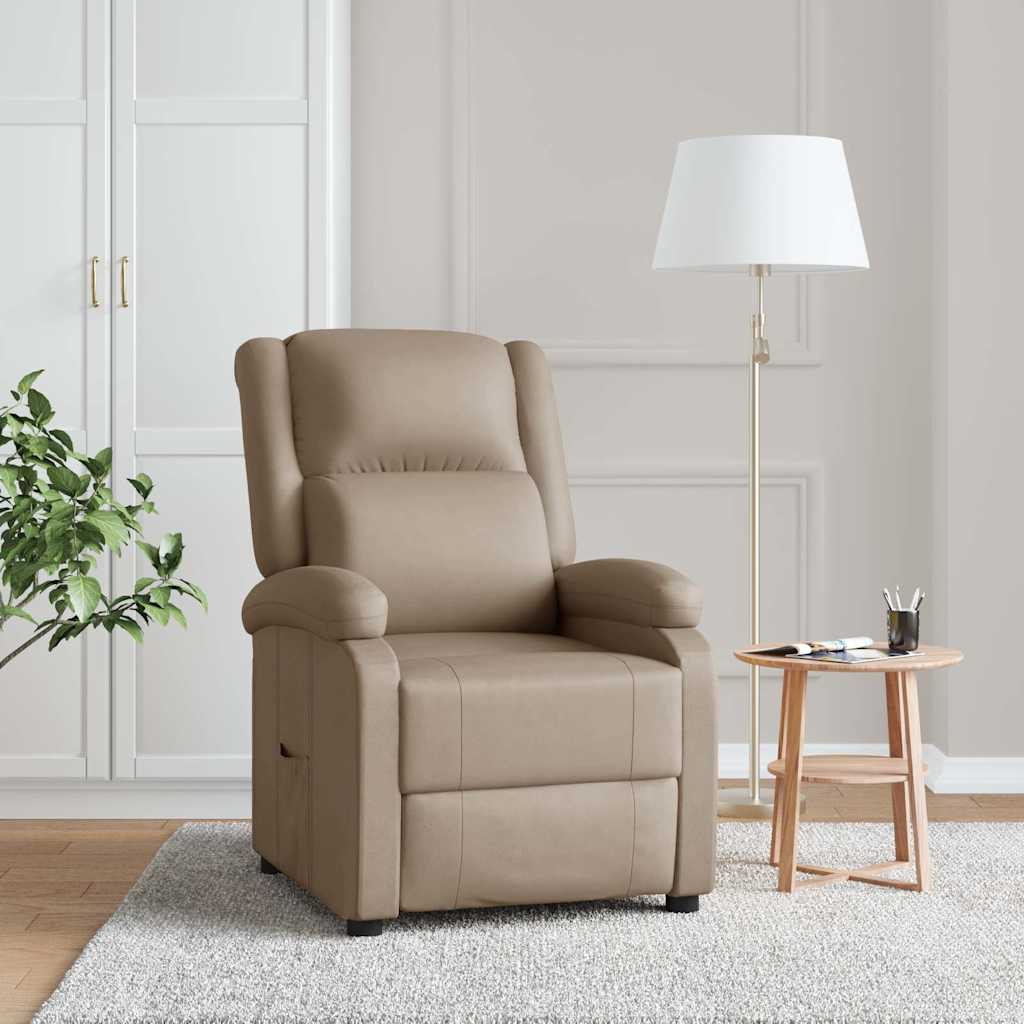 Fauteuil verstelbaar kunstleer cappuccinokleurig is nu te koop bij PeponiXL, paradijselijk wonen!