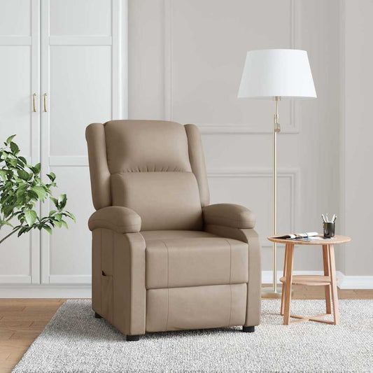 Fauteuil verstelbaar kunstleer cappuccinokleurig is nu te koop bij PeponiXL, paradijselijk wonen!
