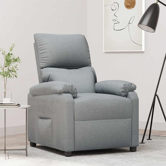 Fauteuil verstelbaar stof lichtgrijs is nu te koop bij PeponiXL, paradijselijk wonen!
