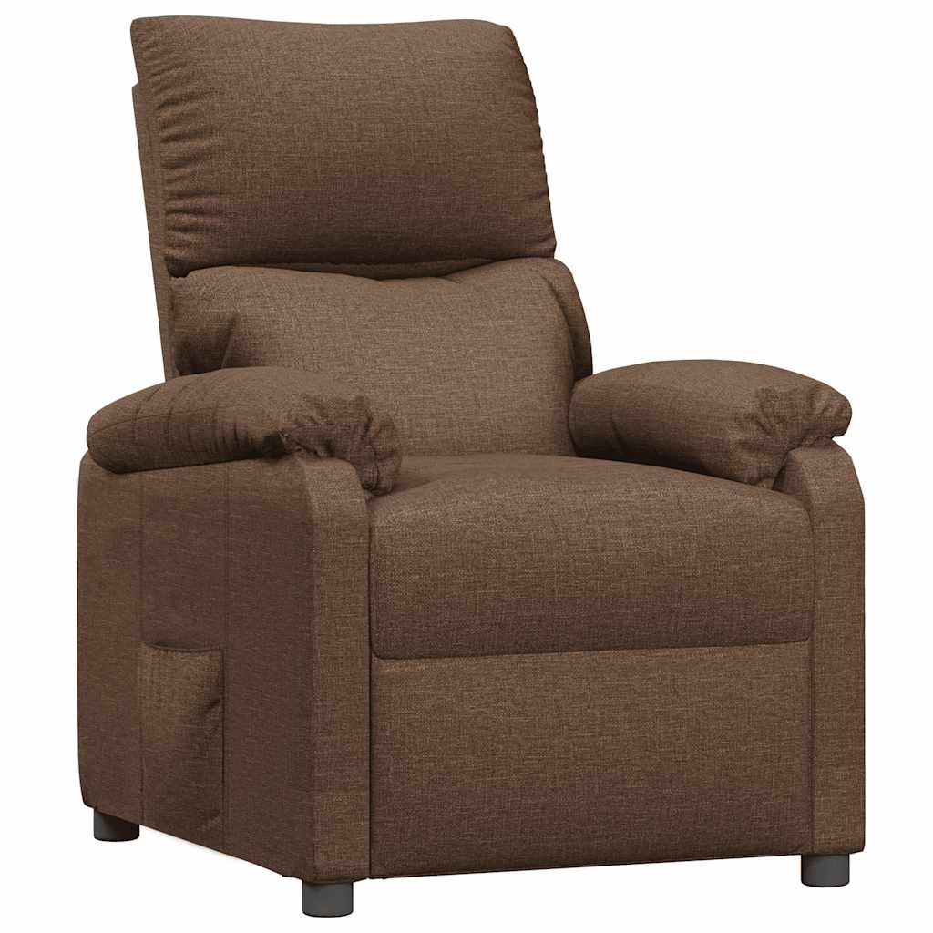 Fauteuil verstelbaar stof bruin is nu te koop bij PeponiXL, paradijselijk wonen!