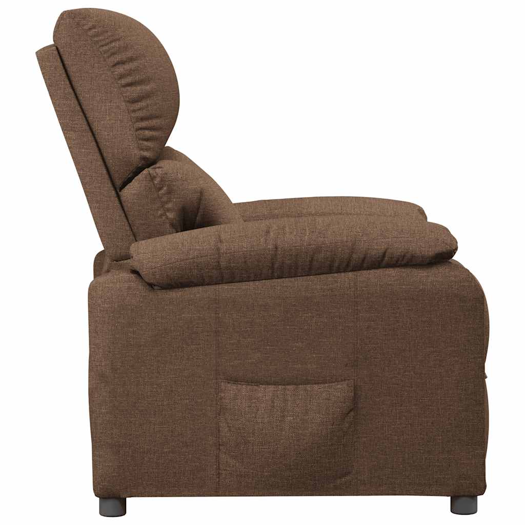 Fauteuil verstelbaar stof bruin is nu te koop bij PeponiXL, paradijselijk wonen!