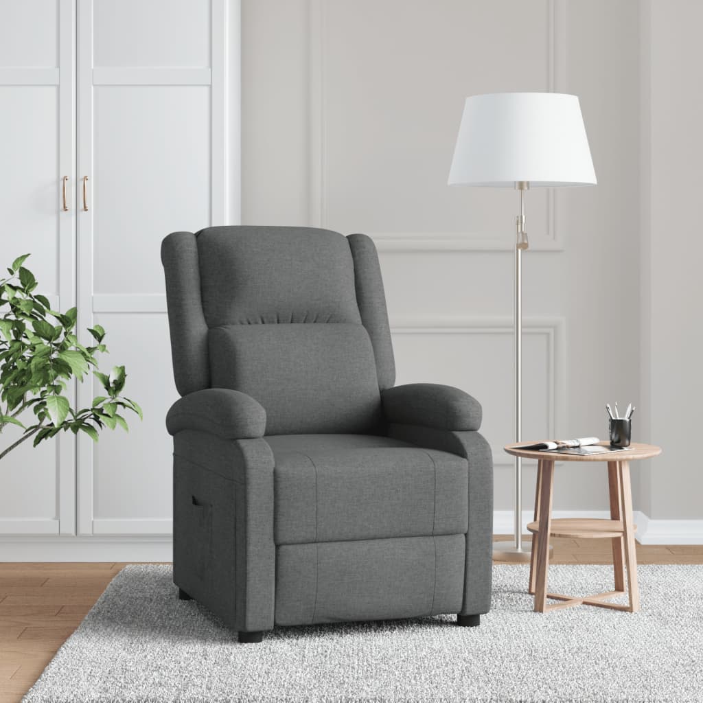 Fauteuil verstelbaar stof donkergrijs is nu te koop bij PeponiXL, paradijselijk wonen!