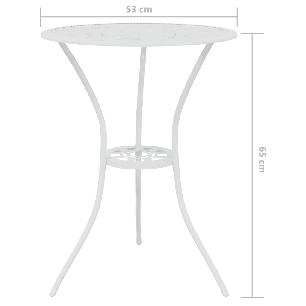3-delige Bistroset gietaluminium wit is nu te koop bij PeponiXL, paradijselijk wonen!
