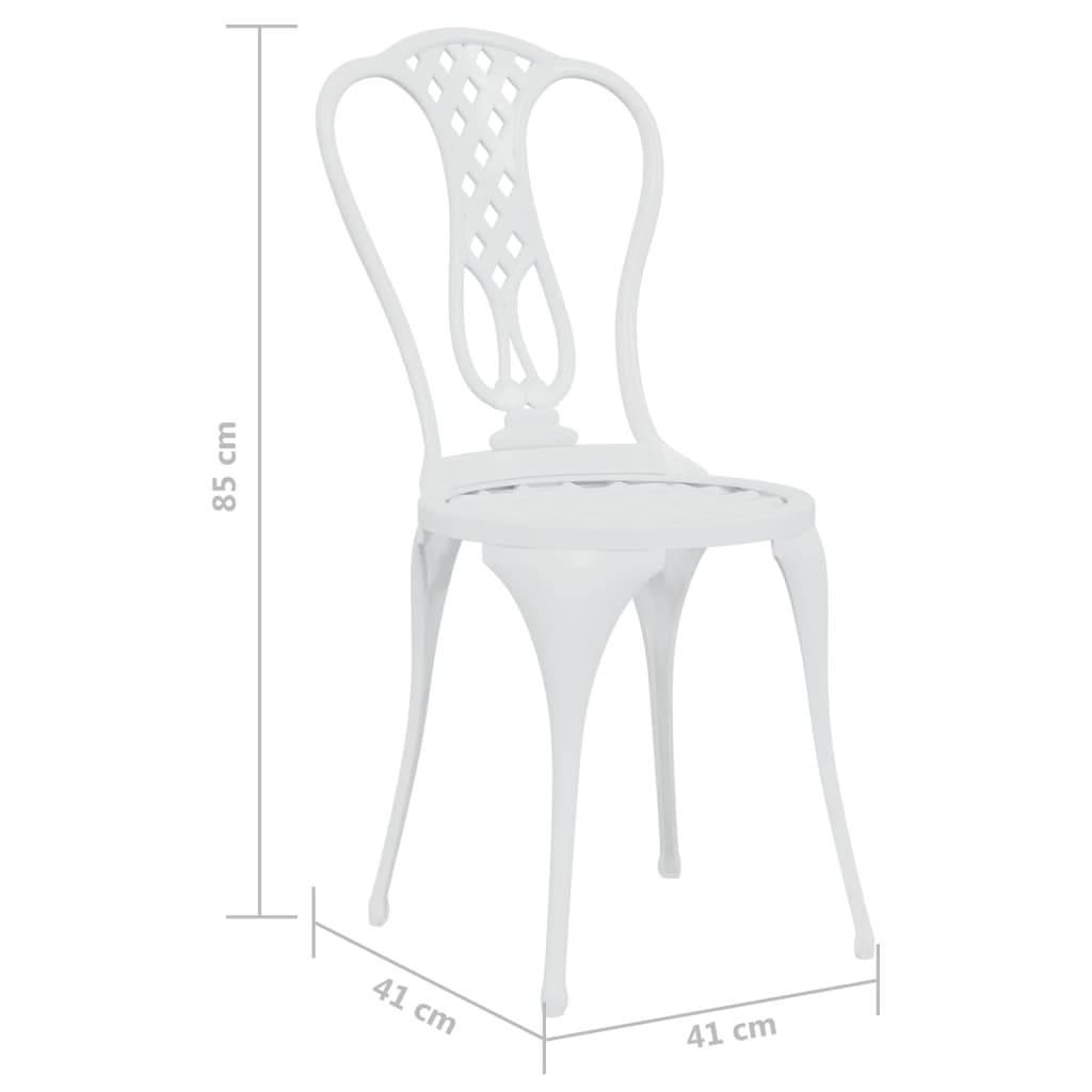 3-delige Bistroset gietaluminium wit is nu te koop bij PeponiXL, paradijselijk wonen!