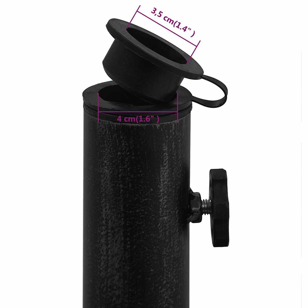 Parasolvoet 40x40x32 cm gietijzer zwart is nu te koop bij PeponiXL, paradijselijk wonen!