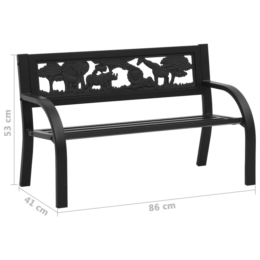 Kindertuinbank 86 cm staal is nu te koop bij PeponiXL, paradijselijk wonen!