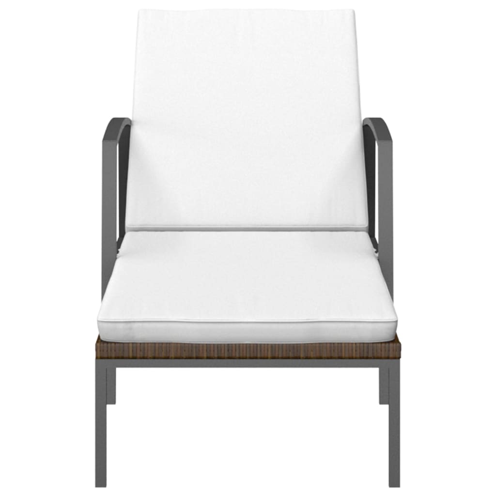 Ligbedden 2 st met tafel poly rattan bruin is nu te koop bij PeponiXL, paradijselijk wonen!