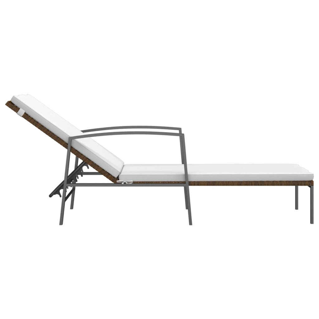 Ligbedden 2 st met tafel poly rattan bruin is nu te koop bij PeponiXL, paradijselijk wonen!