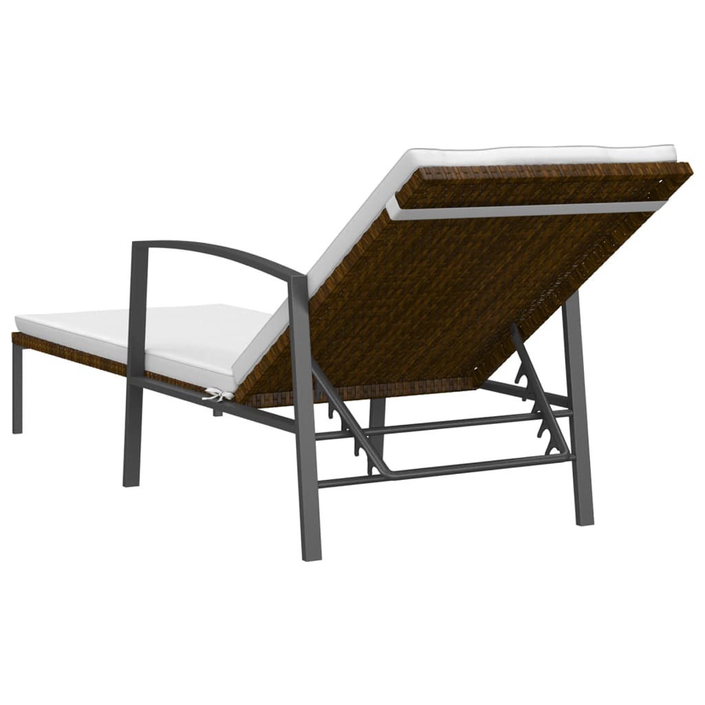 Ligbedden 2 st met tafel poly rattan bruin is nu te koop bij PeponiXL, paradijselijk wonen!