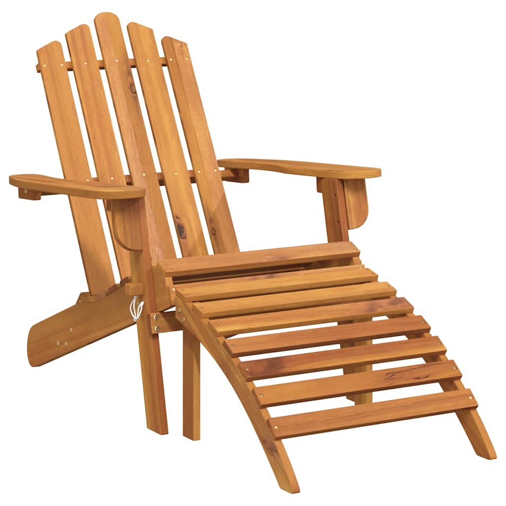 Adirondack tuinstoel met voetensteun massief acaciahout is nu te koop bij PeponiXL, paradijselijk wonen!