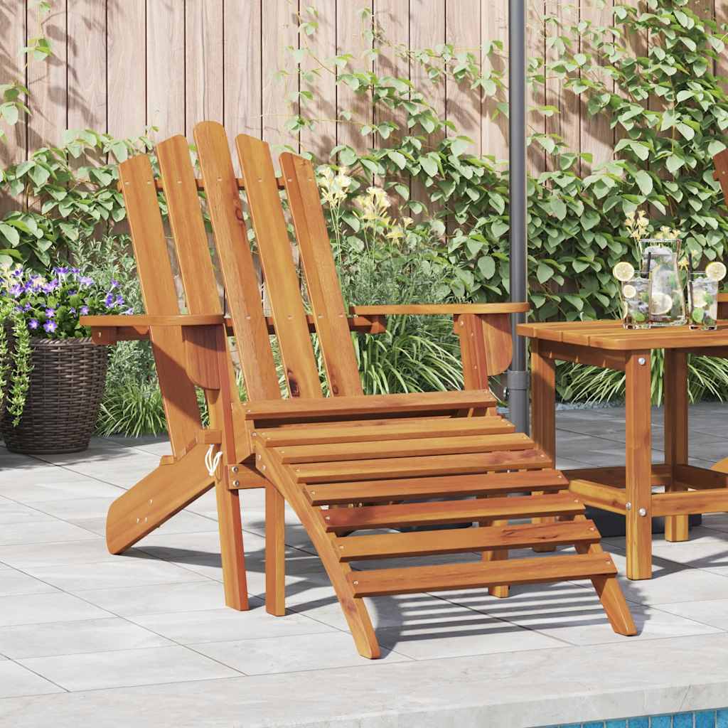 Adirondack tuinstoel met voetensteun massief acaciahout is nu te koop bij PeponiXL, paradijselijk wonen!