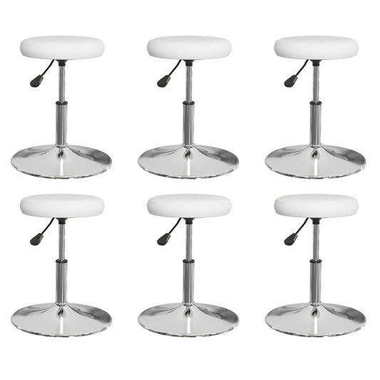 Eetkamerstoelen 6 st kunstleer wit is nu te koop bij PeponiXL, paradijselijk wonen!