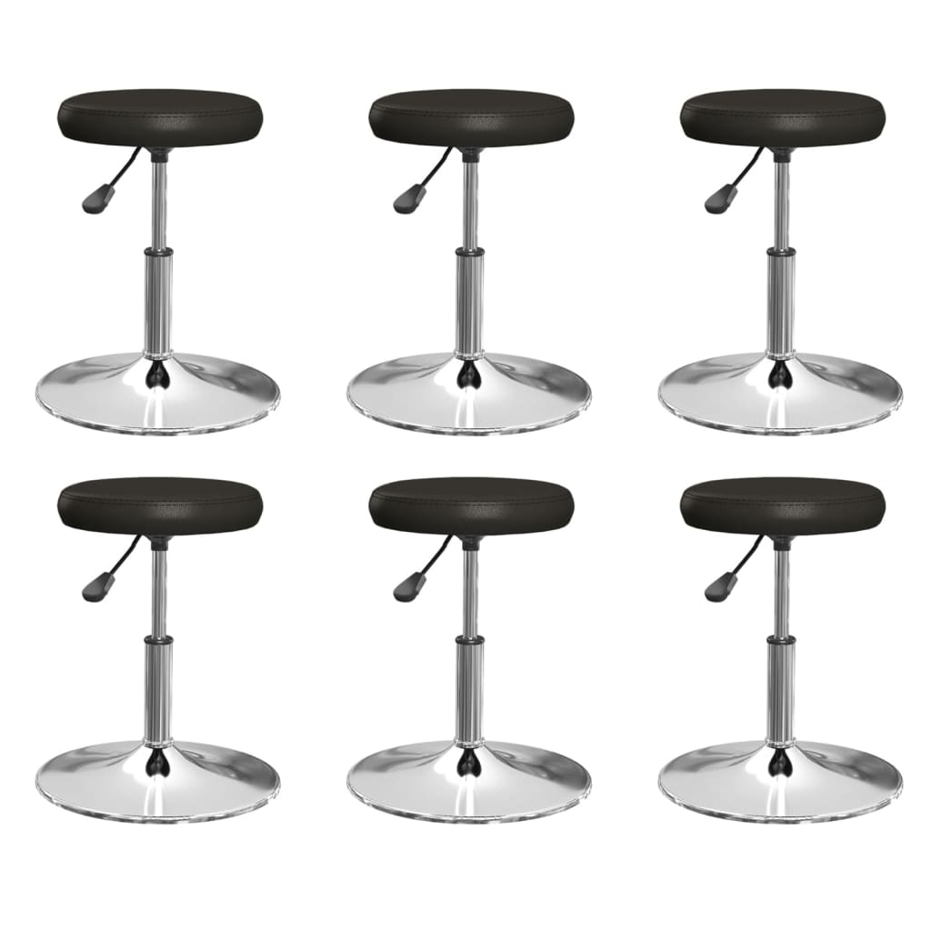Eetkamerstoelen 6 st kunstleer zwart is nu te koop bij PeponiXL, paradijselijk wonen!