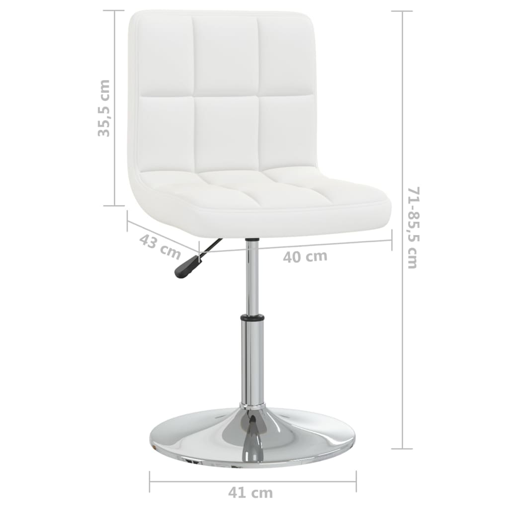 Eetkamerstoelen 6 st kunstleer wit is nu te koop bij PeponiXL, paradijselijk wonen!