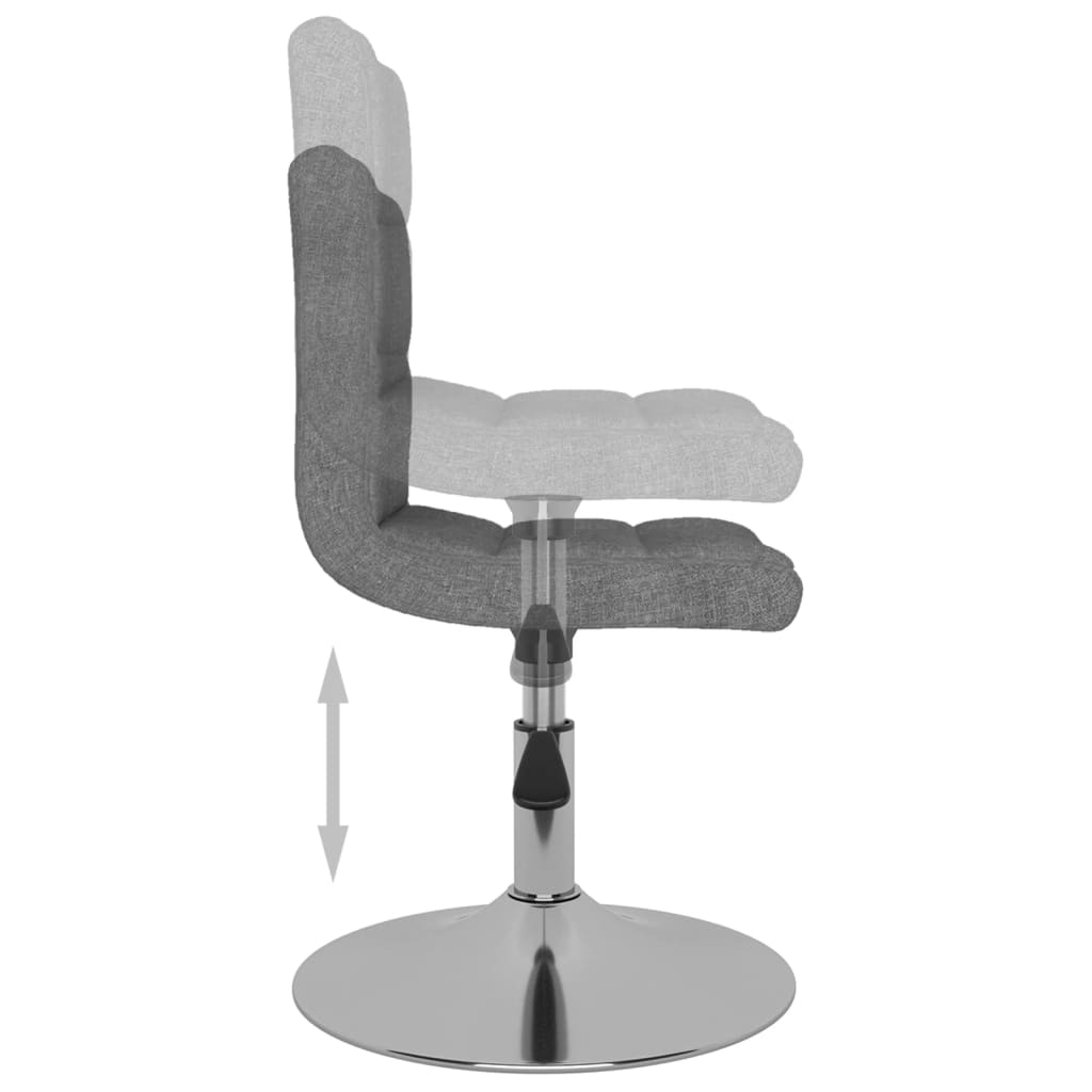 Eetkamerstoelen 4 st draaibaar stof lichtgrijs is nu te koop bij PeponiXL, paradijselijk wonen!