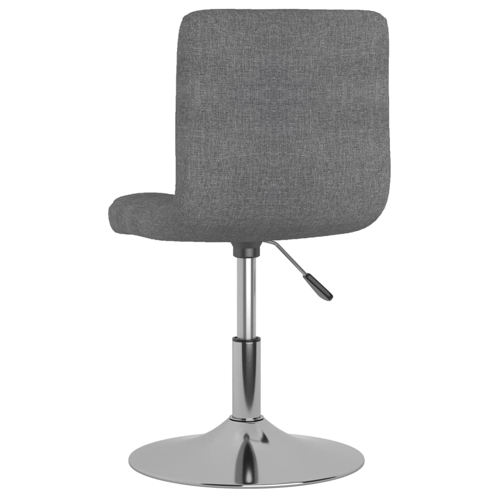 Eetkamerstoelen 4 st draaibaar stof lichtgrijs is nu te koop bij PeponiXL, paradijselijk wonen!