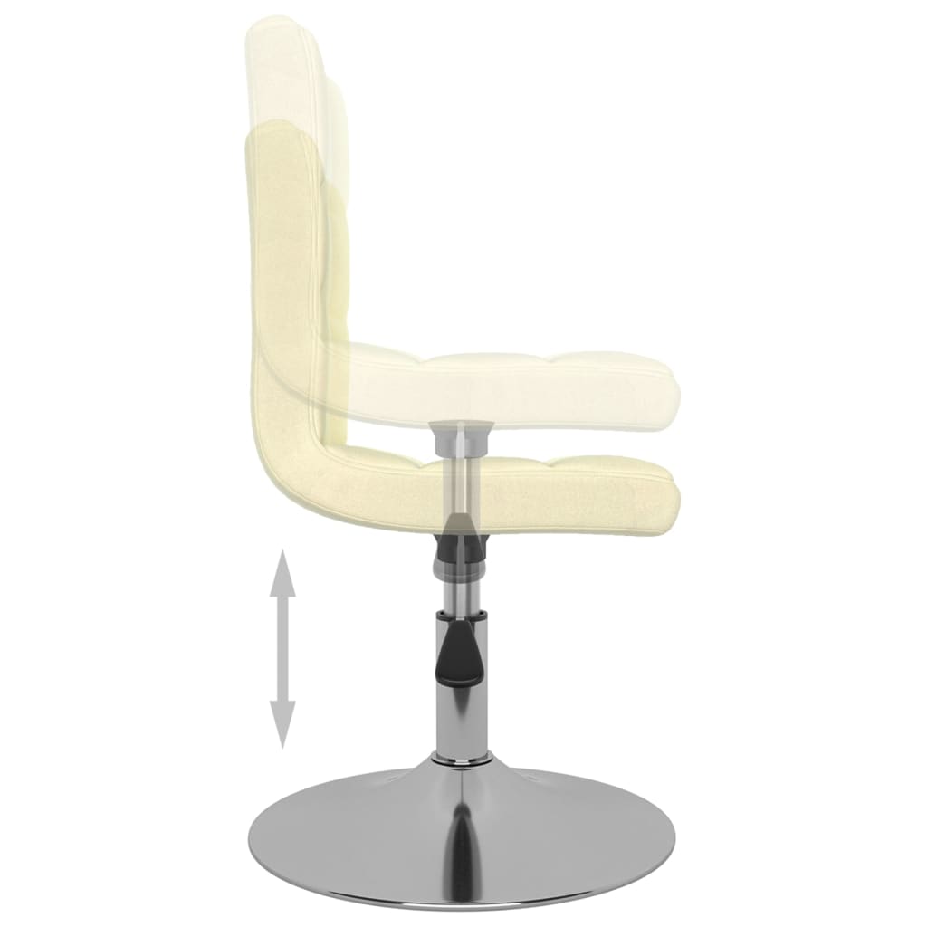 Eetkamerstoelen 4 st draaibaar stof crèmekleurig is nu te koop bij PeponiXL, paradijselijk wonen!