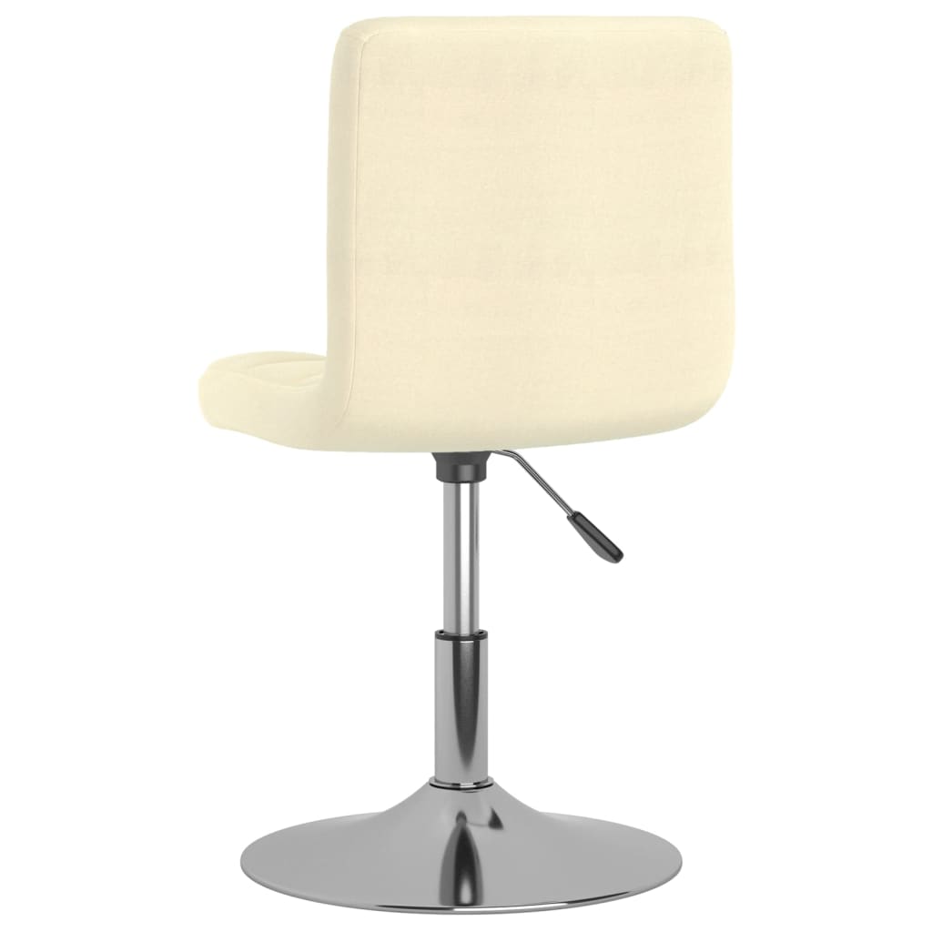 Eetkamerstoelen 4 st draaibaar stof crèmekleurig is nu te koop bij PeponiXL, paradijselijk wonen!