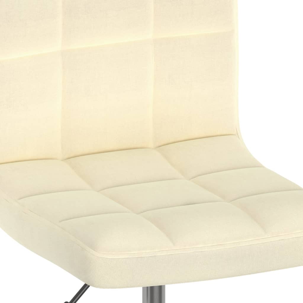 Eetkamerstoelen 4 st draaibaar stof crèmekleurig is nu te koop bij PeponiXL, paradijselijk wonen!