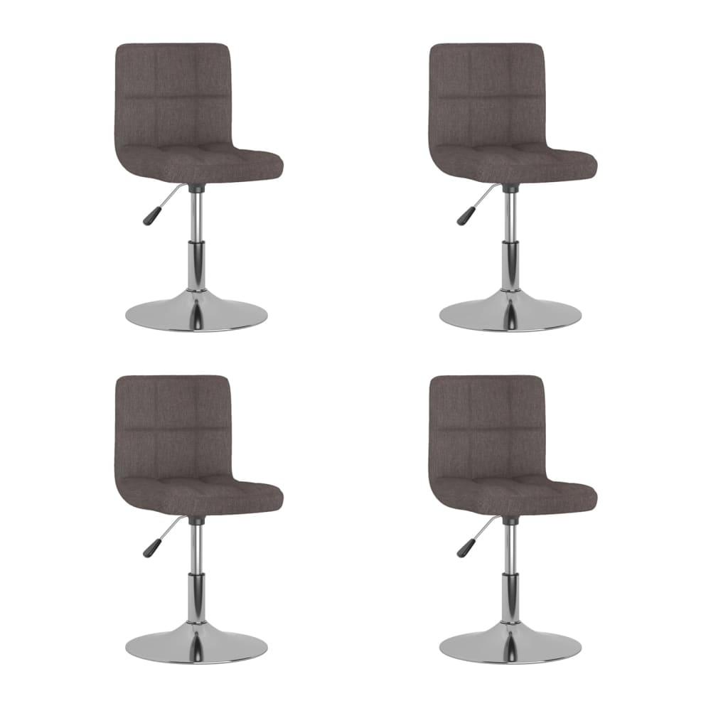 Eetkamerstoelen 4 st draaibaar stof taupe is nu te koop bij PeponiXL, paradijselijk wonen!