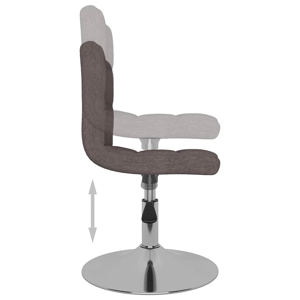 Eetkamerstoelen 4 st draaibaar stof taupe is nu te koop bij PeponiXL, paradijselijk wonen!