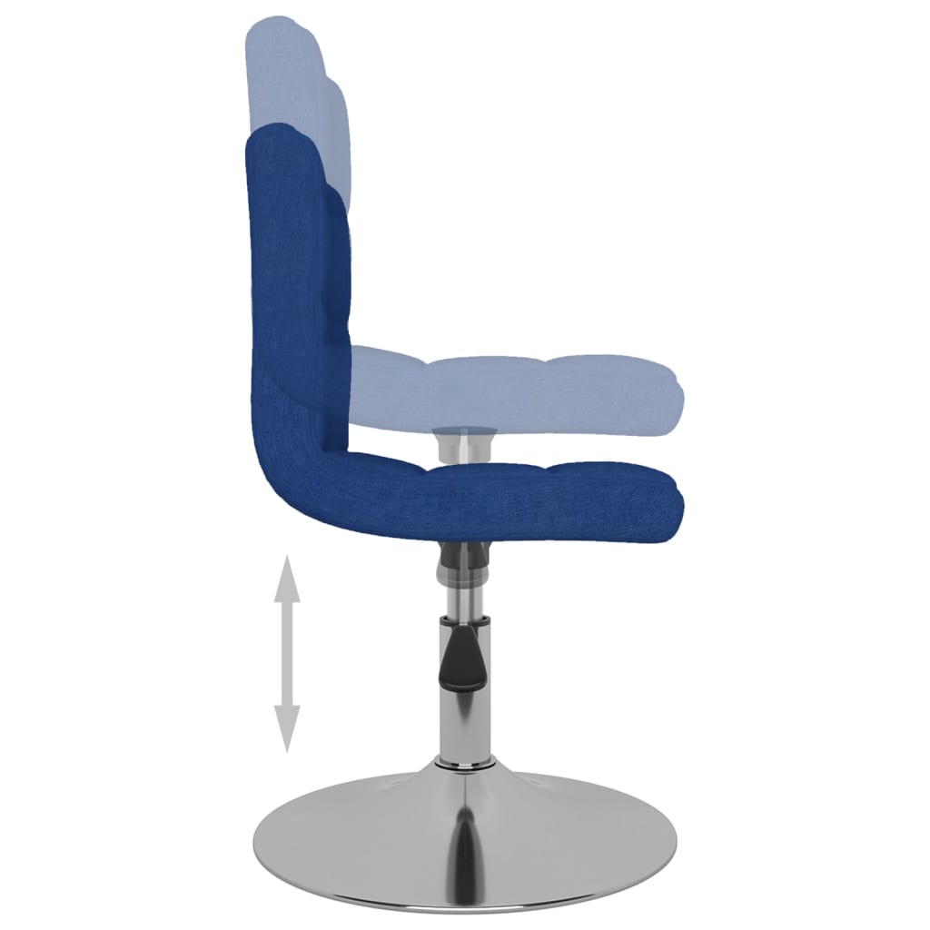Eetkamerstoelen draaibaar 6 st stof blauw is nu te koop bij PeponiXL, paradijselijk wonen!