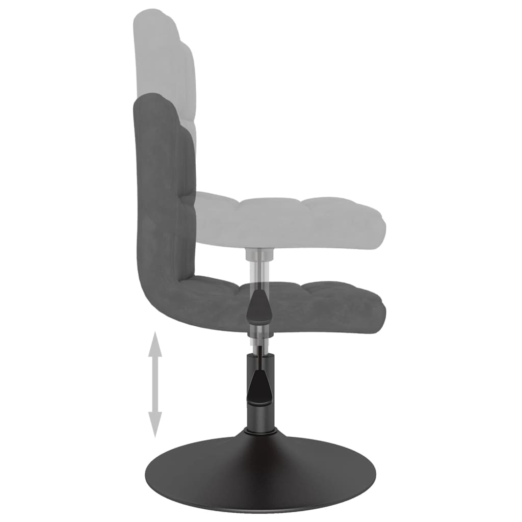 Eetkamerstoel draaibaar fluweel donkergrijs is nu te koop bij PeponiXL, paradijselijk wonen!