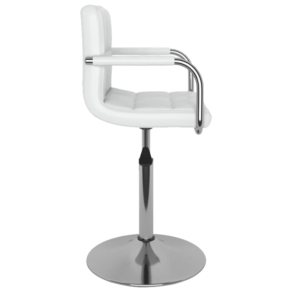 Eetkamerstoelen draaibaar 4 st kunstleer wit is nu te koop bij PeponiXL, paradijselijk wonen!