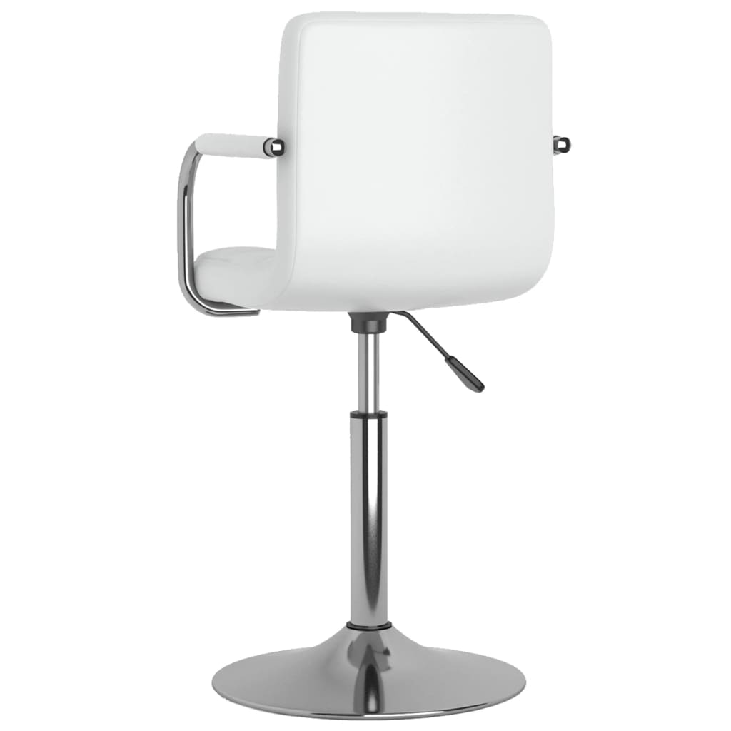 Eetkamerstoelen draaibaar 4 st kunstleer wit is nu te koop bij PeponiXL, paradijselijk wonen!