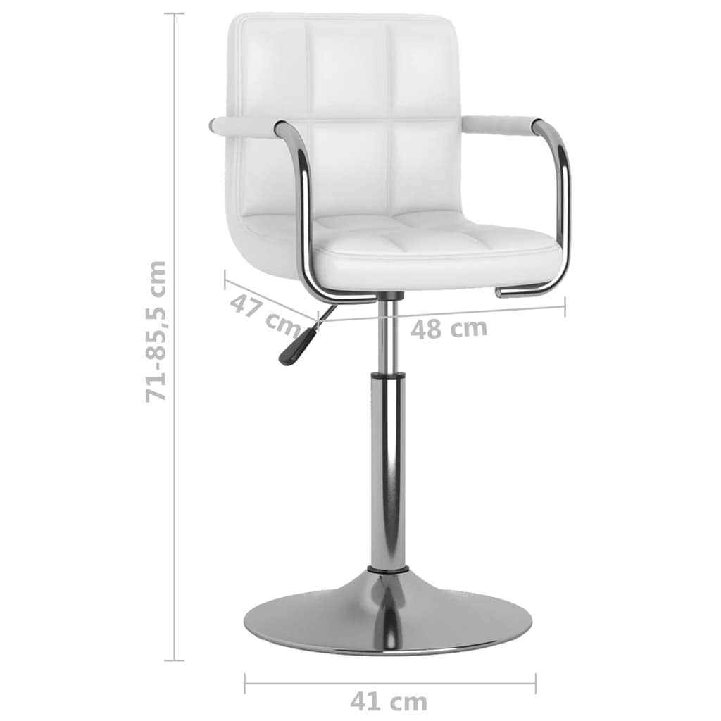 Eetkamerstoelen draaibaar 4 st kunstleer wit is nu te koop bij PeponiXL, paradijselijk wonen!