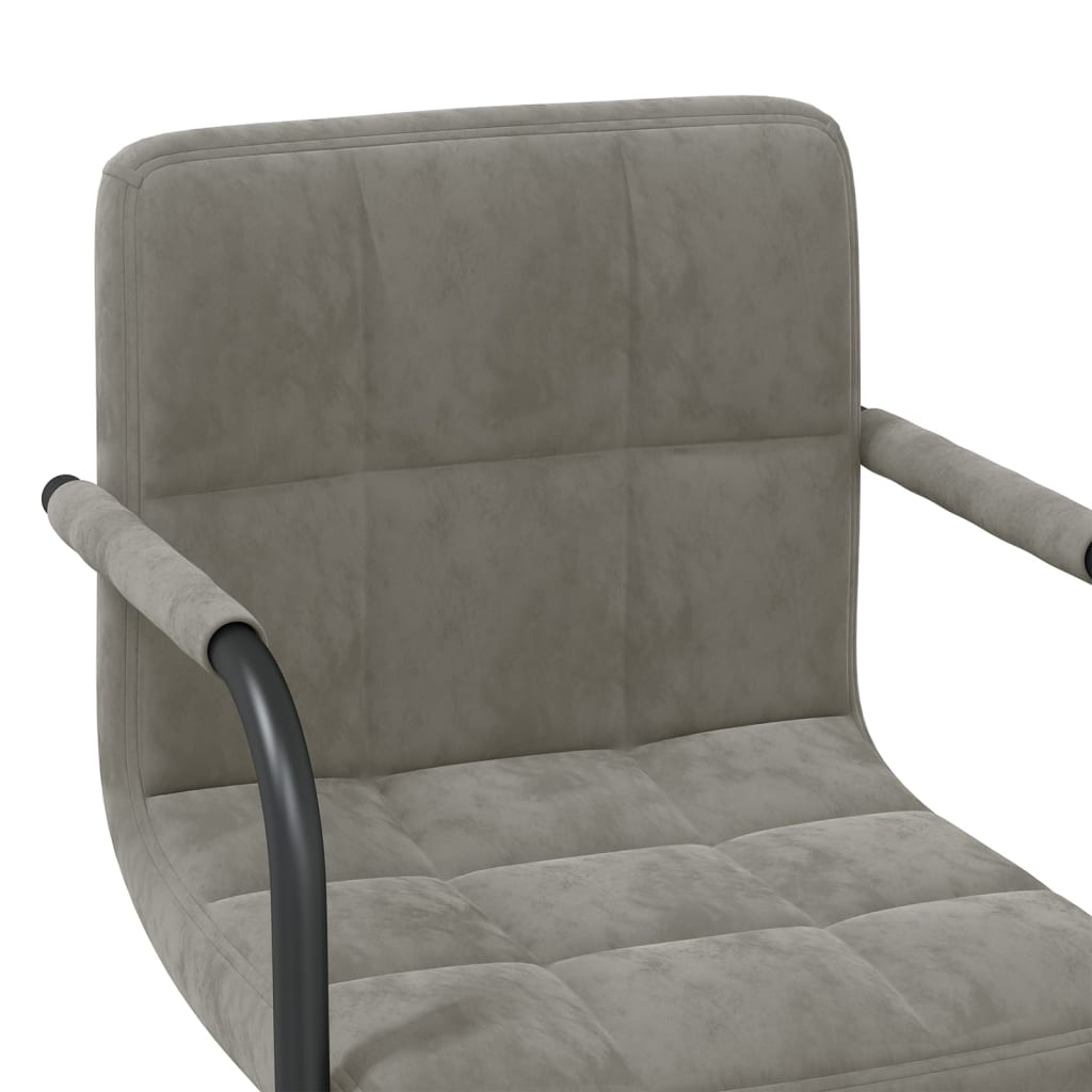 Eetkamerstoelen draaibaar 4 st fluweel lichtgrijs is nu te koop bij PeponiXL, paradijselijk wonen!