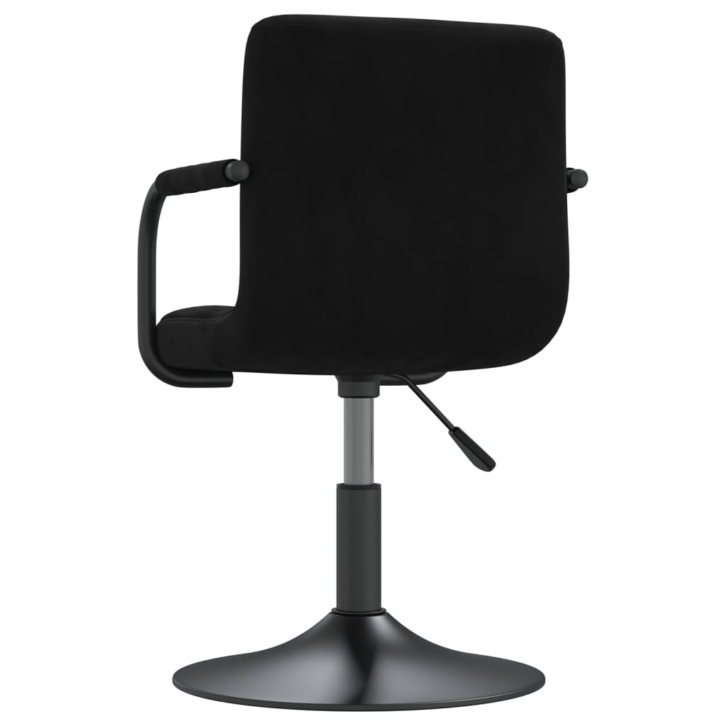 Eetkamerstoelen 6 st draaibaar fluweel zwart is nu te koop bij PeponiXL, paradijselijk wonen!