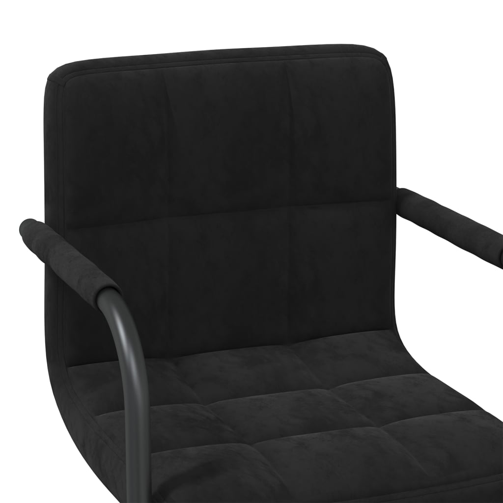 Eetkamerstoelen 6 st draaibaar fluweel zwart is nu te koop bij PeponiXL, paradijselijk wonen!
