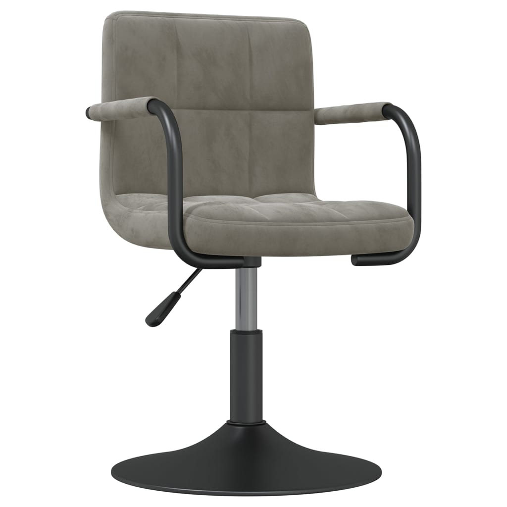 Eetkamerstoelen draaibaar 6 st fluweel lichtgrijs is nu te koop bij PeponiXL, paradijselijk wonen!