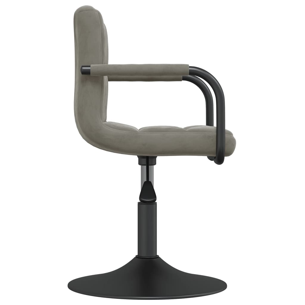 Eetkamerstoelen draaibaar 6 st fluweel lichtgrijs is nu te koop bij PeponiXL, paradijselijk wonen!