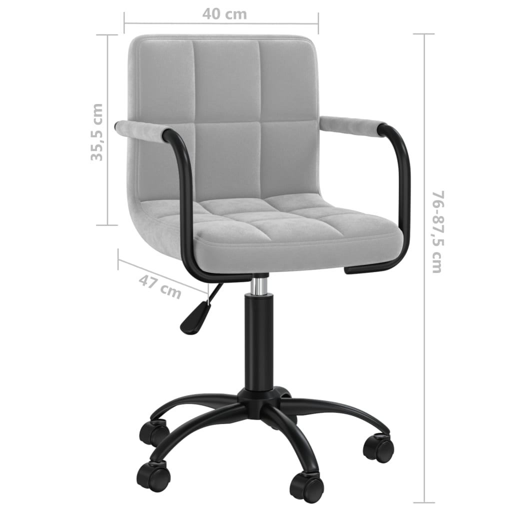Eetkamerstoelen draaibaar 4 st fluweel lichtgrijs is nu te koop bij PeponiXL, paradijselijk wonen!