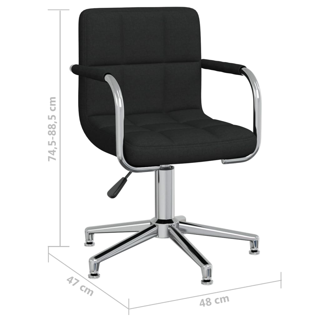 Eetkamerstoel draaibaar stof zwart is nu te koop bij PeponiXL, paradijselijk wonen!
