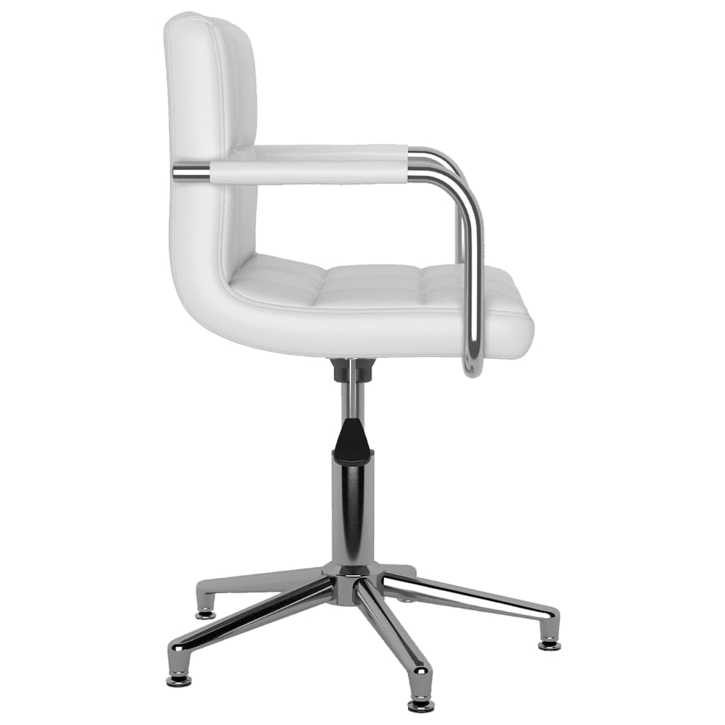 Eetkamerstoelen draaibaar 6 st kunstleer wit is nu te koop bij PeponiXL, paradijselijk wonen!