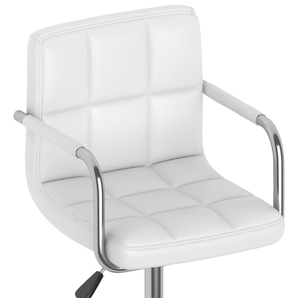 Eetkamerstoelen draaibaar 6 st kunstleer wit is nu te koop bij PeponiXL, paradijselijk wonen!