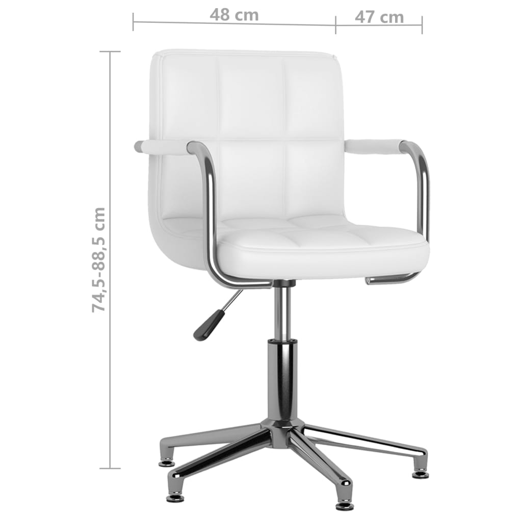 Eetkamerstoelen draaibaar 6 st kunstleer wit is nu te koop bij PeponiXL, paradijselijk wonen!