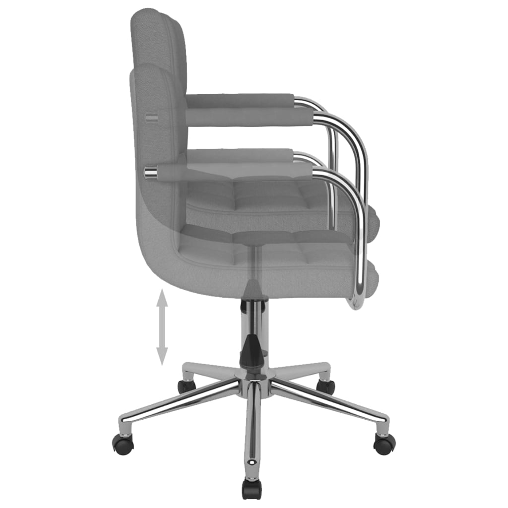 Eetkamerstoel draaibaar stof lichtgrijs is nu te koop bij PeponiXL, paradijselijk wonen!