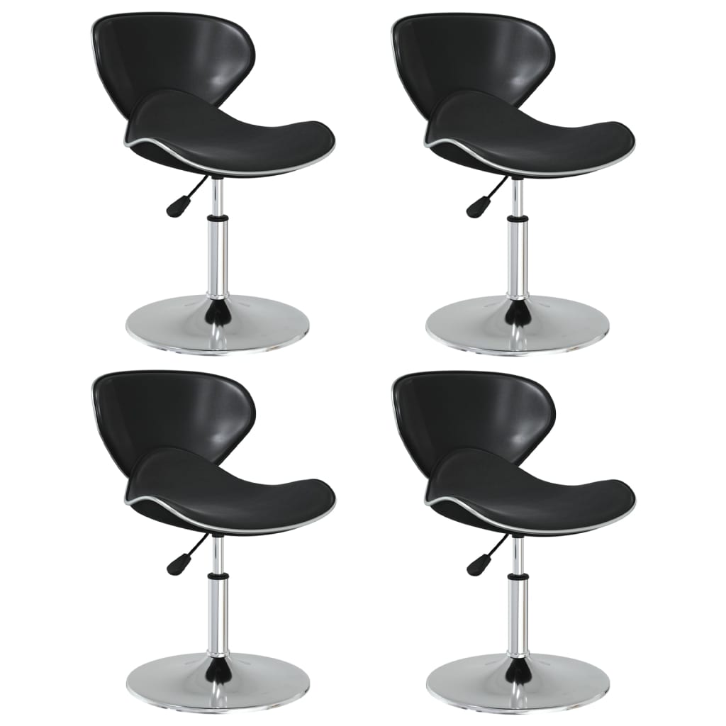 Eetkamerstoelen 4 st kunstleer zwart is nu te koop bij PeponiXL, paradijselijk wonen!
