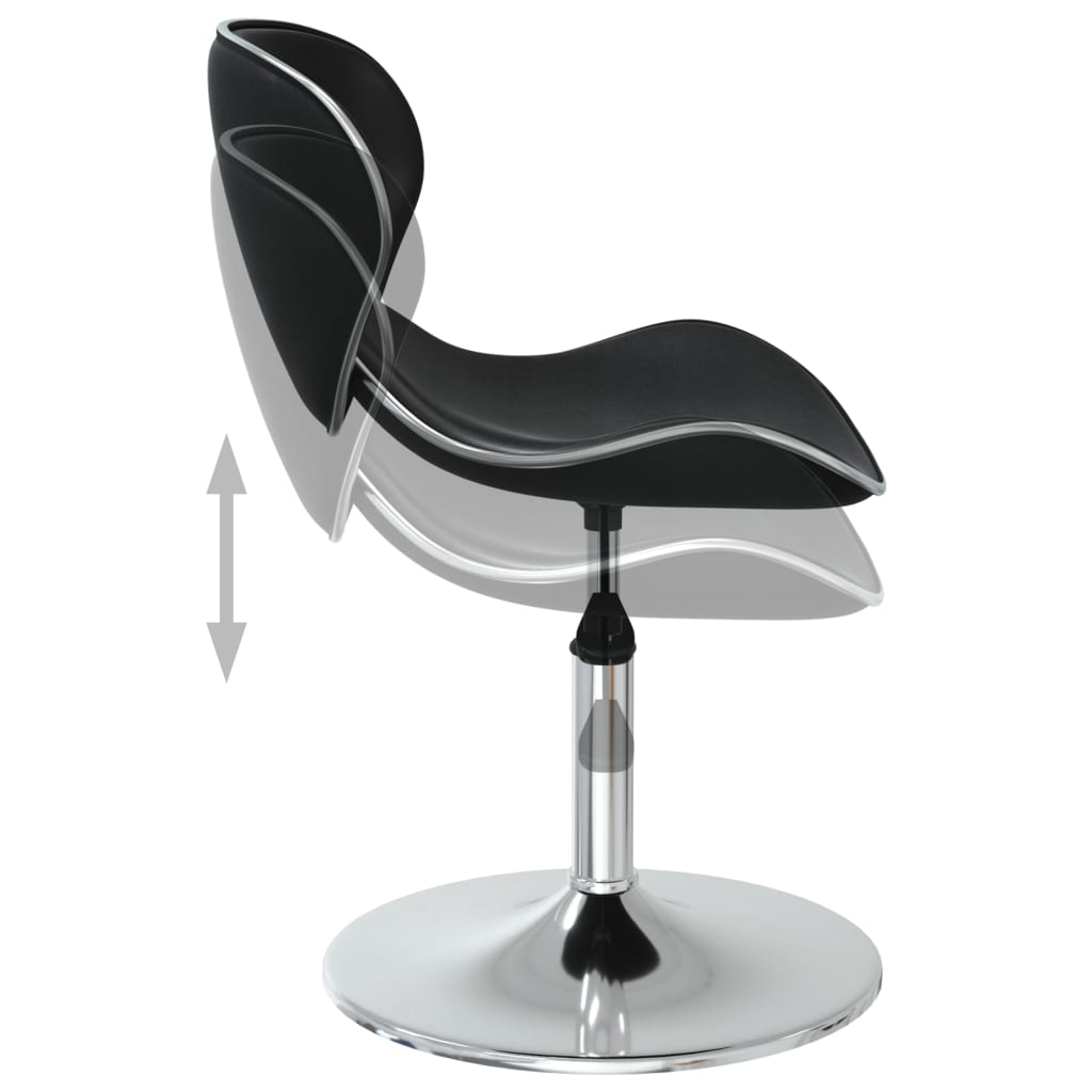 Eetkamerstoelen 4 st kunstleer zwart is nu te koop bij PeponiXL, paradijselijk wonen!