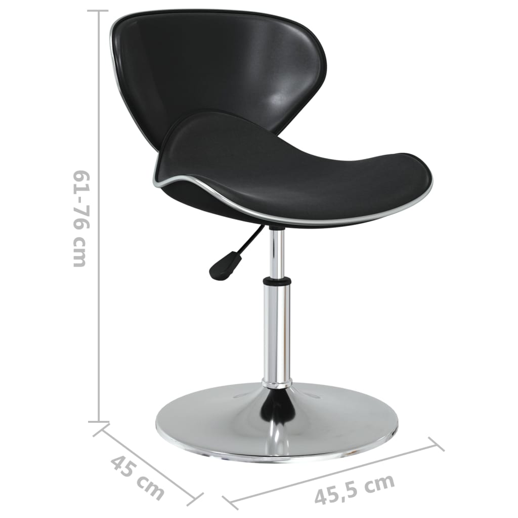 Eetkamerstoelen 4 st kunstleer zwart is nu te koop bij PeponiXL, paradijselijk wonen!