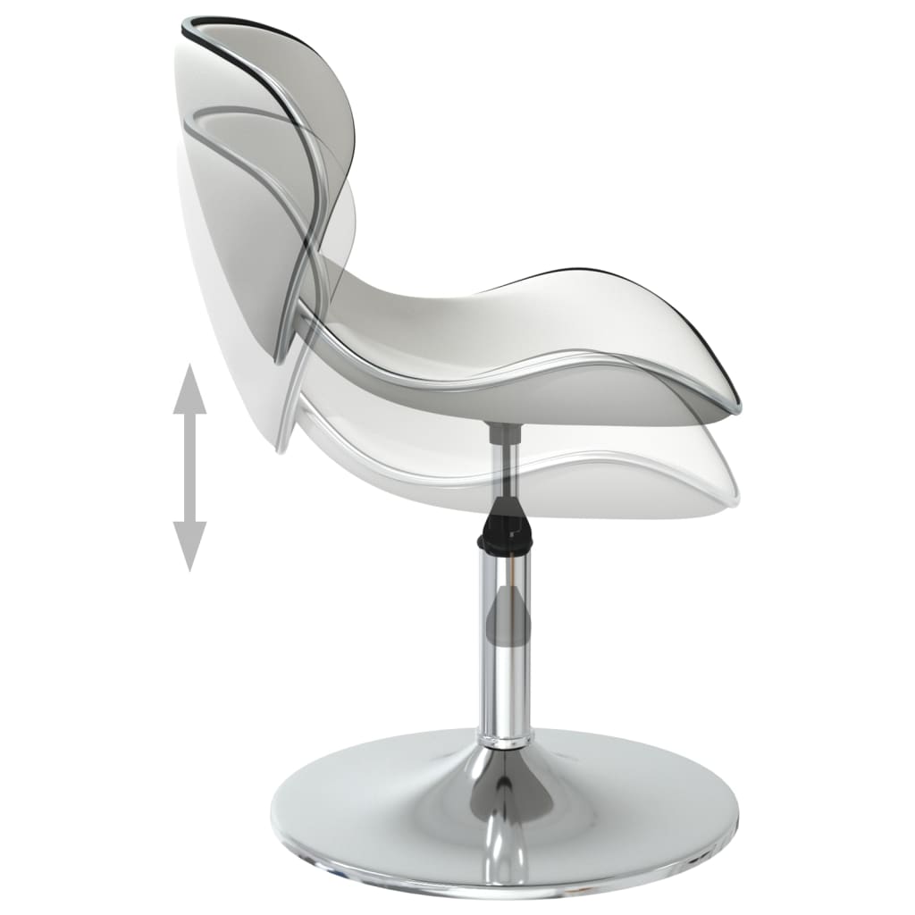 Eetkamerstoelen 6 st kunstleer wit is nu te koop bij PeponiXL, paradijselijk wonen!