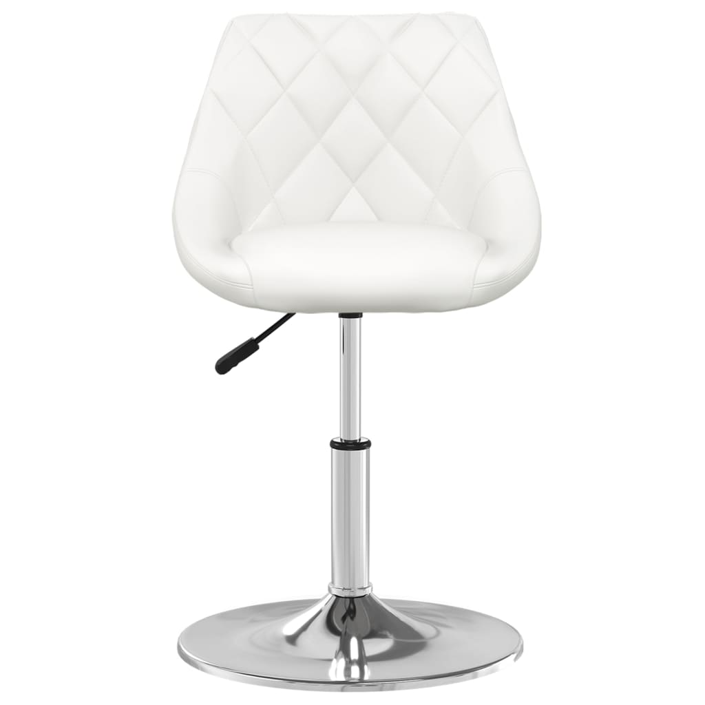 Eetkamerstoelen 4 st kunstleer wit is nu te koop bij PeponiXL, paradijselijk wonen!